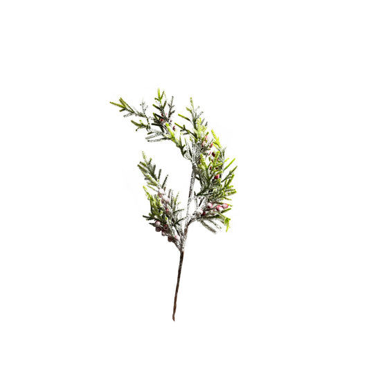 Frosted Pine Berry Branch