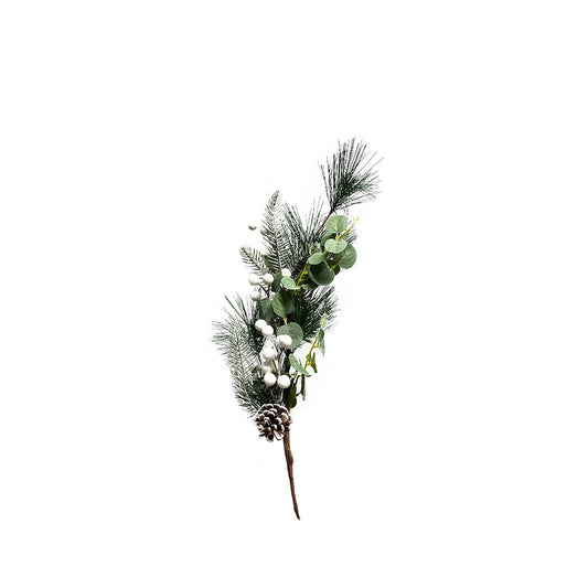 Foliage Stem with White Berries