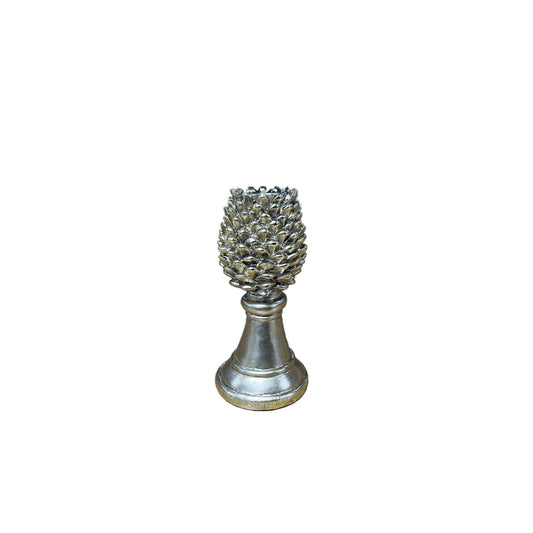 Gold Pinecone Candle Holder