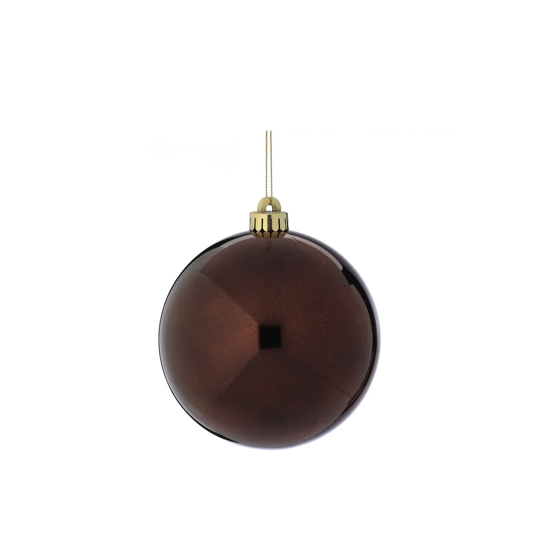 200mm Shiny Ball Ornament | Brown