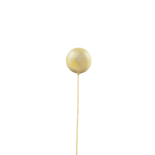 Ornament on Stick | Gold Glitter