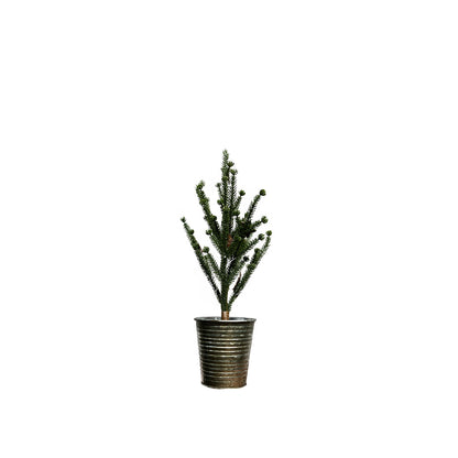 Pine Tree in Tin Green | Small