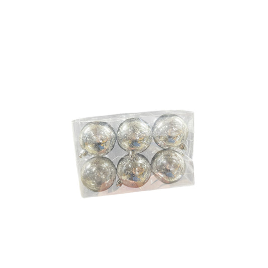 Bulb Ornament (6 pack) | Silver