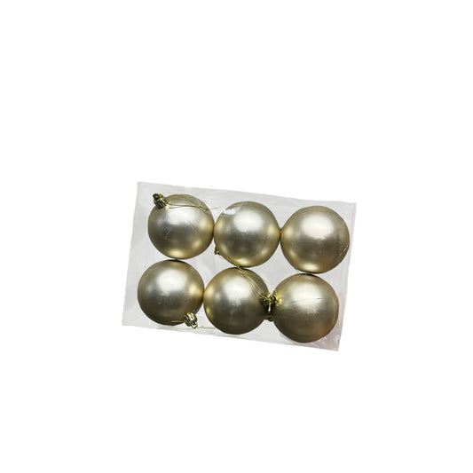 Matte Ornament (6 pack) | Champagne