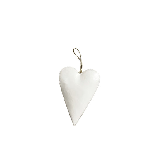 Long Metal Heart Ornament | Large