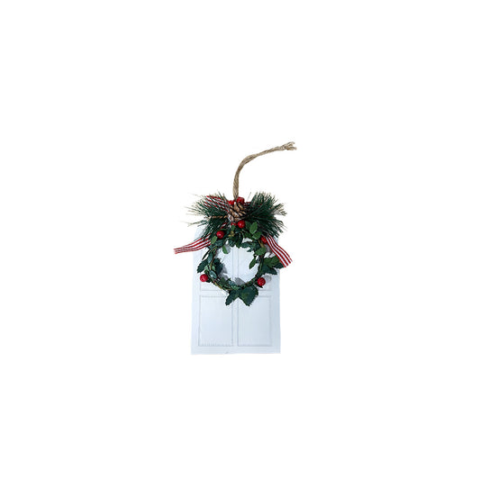 White Door Ornament