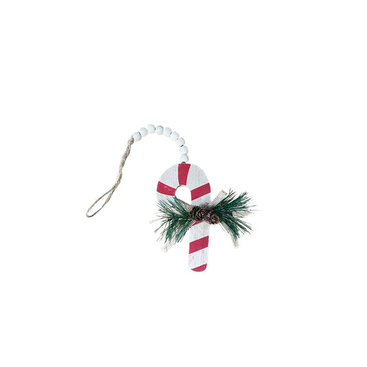 Candycane & Bead Ornament