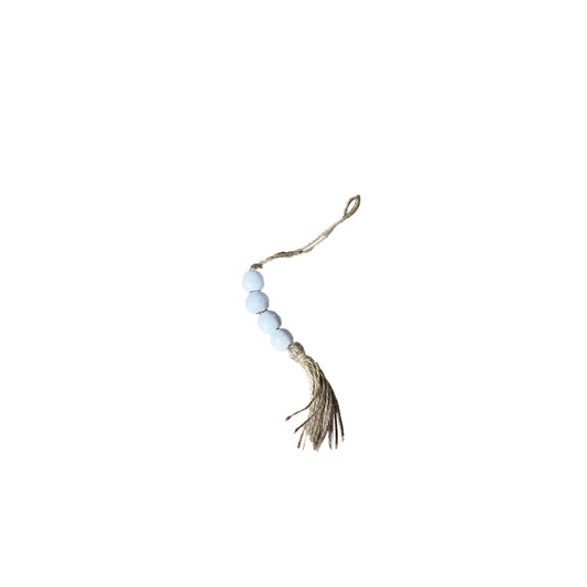 White Bead Loop Ornament