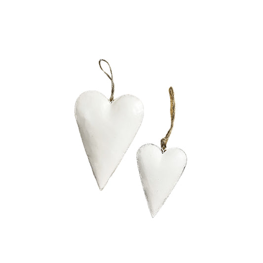 Long Metal Heart Ornament | Large