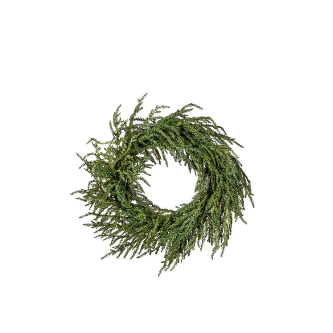 24" Real Touch Norfolk Pine Wreath