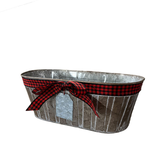 Tin with Bow Bucket | Large