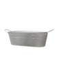 White Metal Oval Bucket