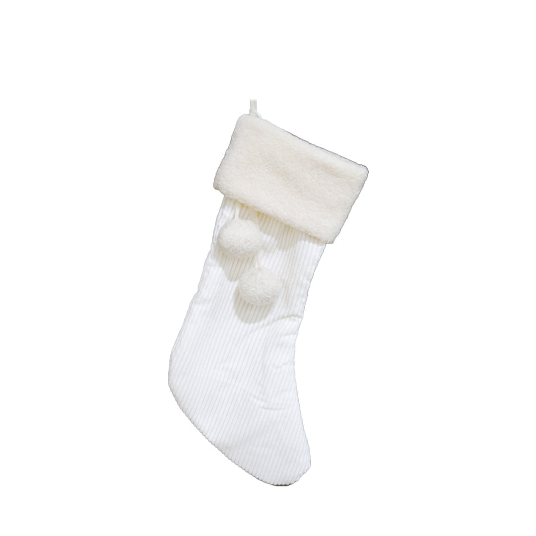Cream Corduroy Stocking