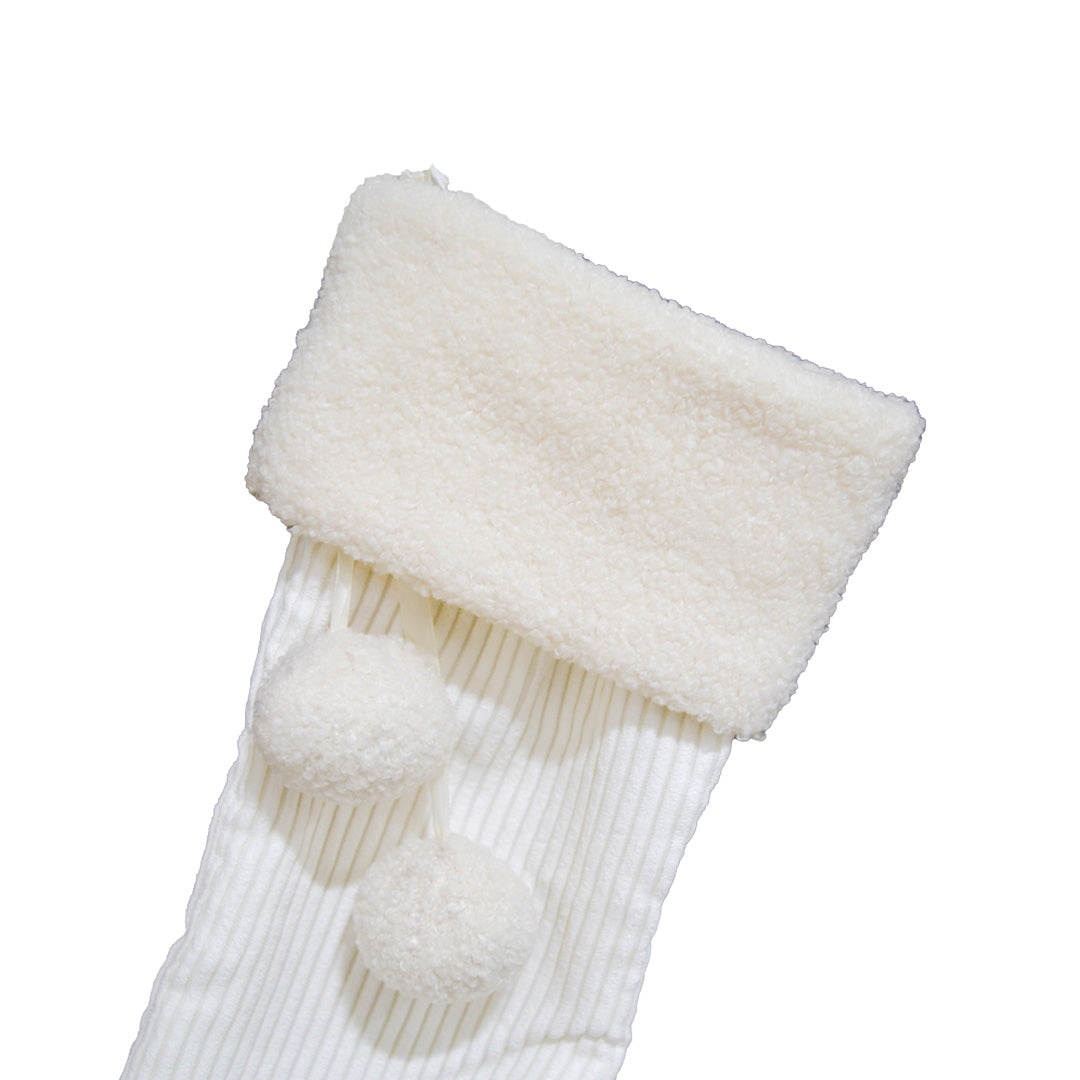 Cream Corduroy Stocking