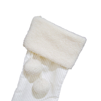 Cream Corduroy Stocking