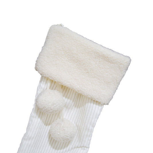 Cream Corduroy Stocking