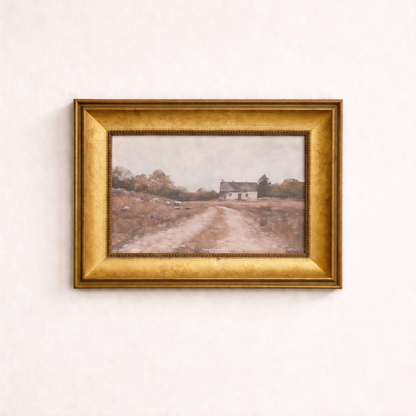 Vintage Farm House | Antique Inspired Brass Framed Art