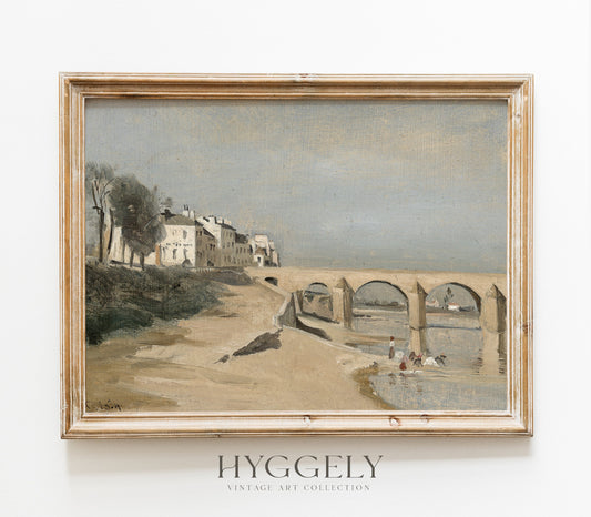 Vintage Desert Seaside Landscape Art Print L0139