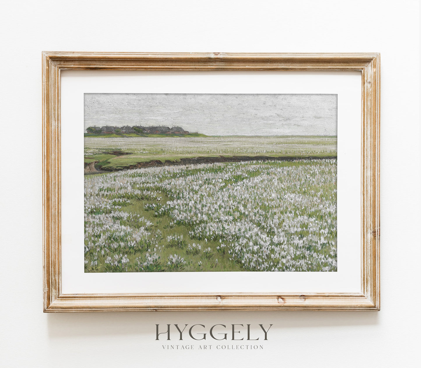 Vintage Floral Field Landscape Art Print L0160
