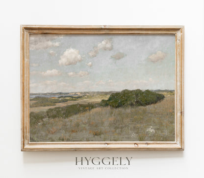 Vintage Muted Pastel Landscape Art Print L0218