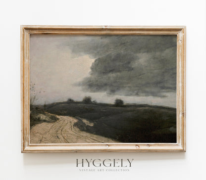 Moody Muted Landscape Art | Vintage Overcast Art Print L227