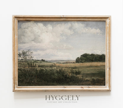 Vintage Muted Moody Landscape Art Print L0220