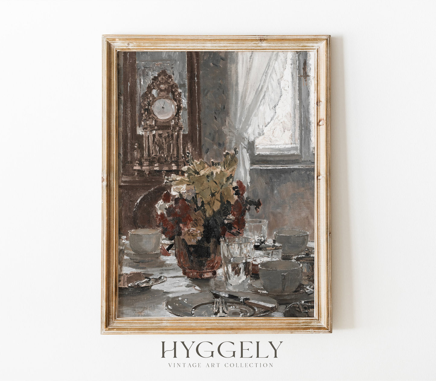 Antique Floral Vase Still Life Art Print S0208