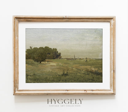 Vintage Earth Tones Landscape Art Print L0221A