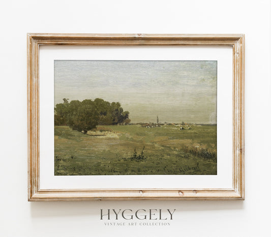 Vintage Earth Tones Landscape Art Print L0221A
