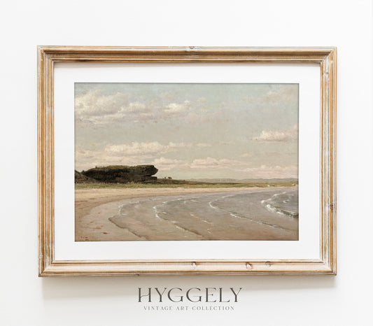 Vintage Coastal Pastel Landscape Art Print L0217