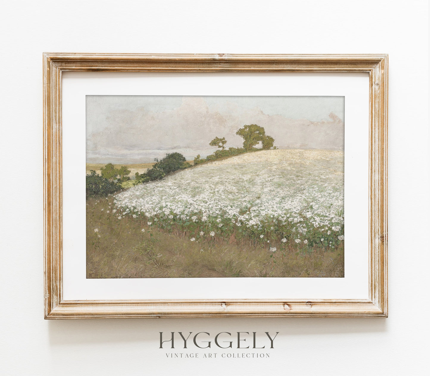 Vintage Floral Fields Landscape Art Print L0215