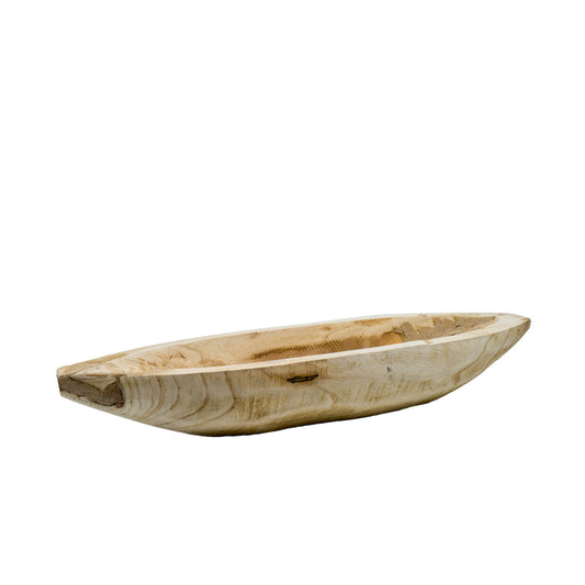 Noah Natural Oval Wooden Bowl