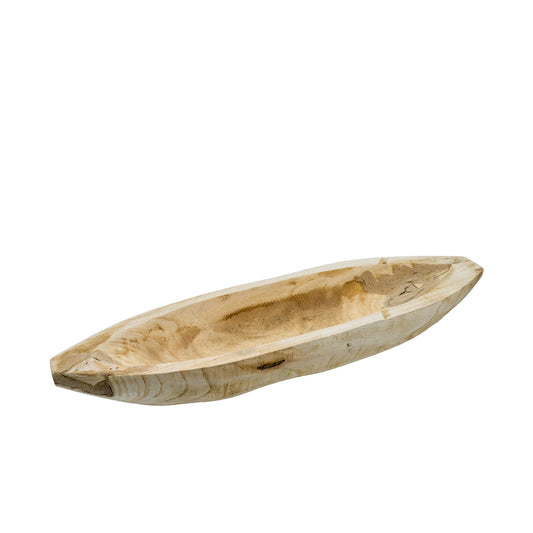 Noah Natural Oval Wooden Bowl