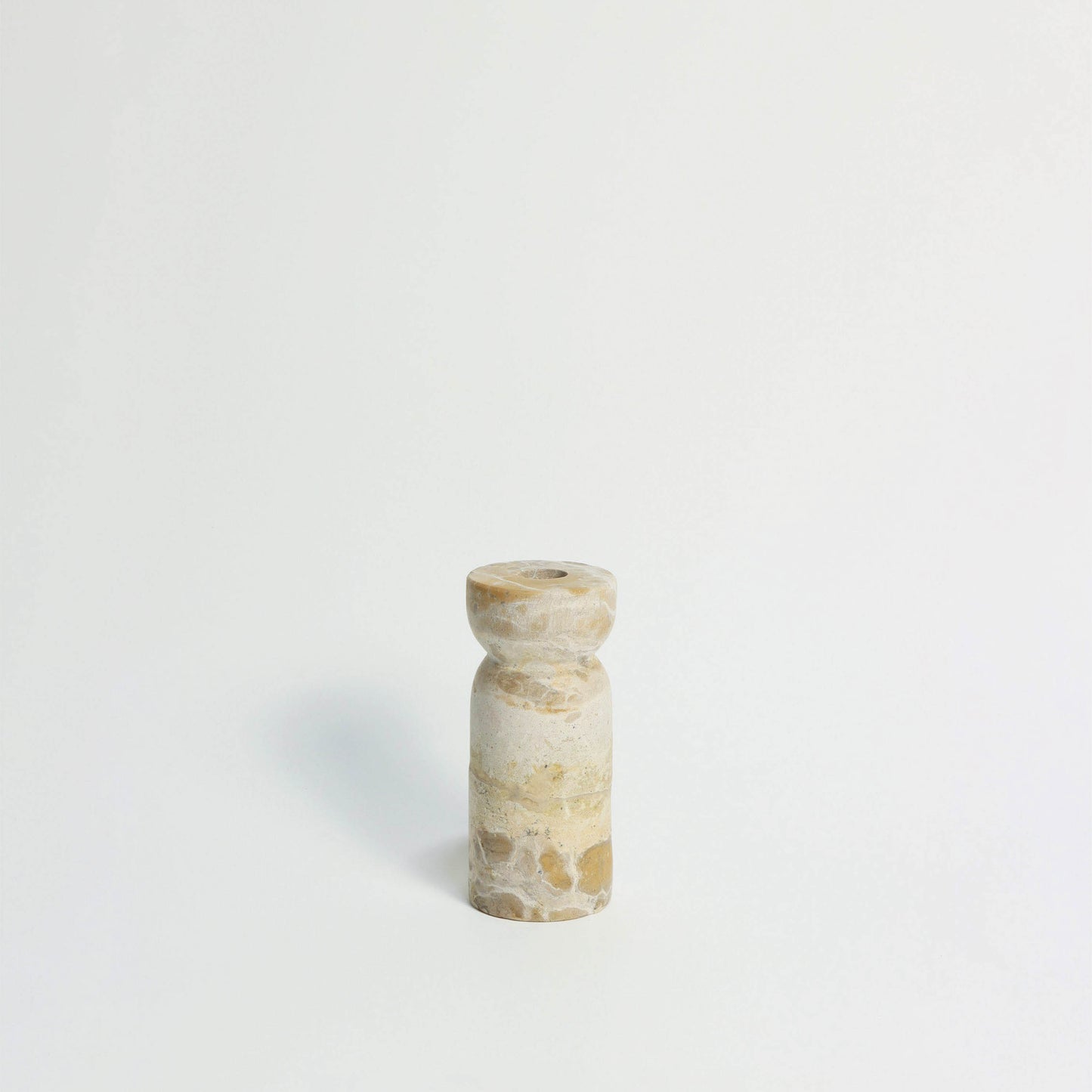 Leopard Stone Pillar Candle Holder
