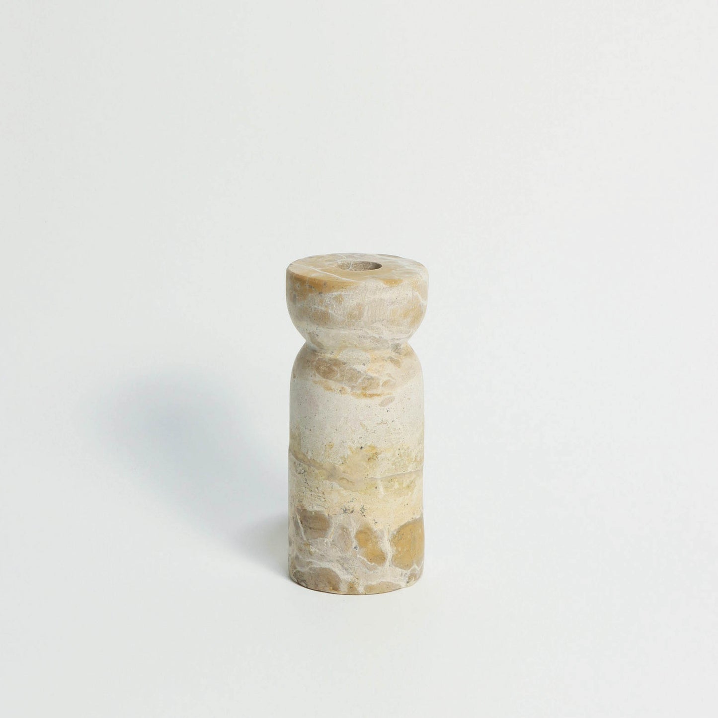 Leopard Stone Pillar Candle Holder