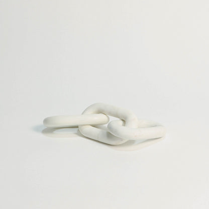 White Marble 3 Link Chain