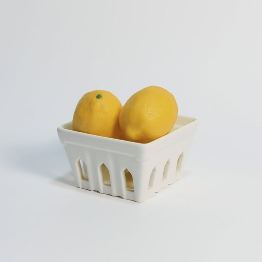 Ceramic Berry Crate | White