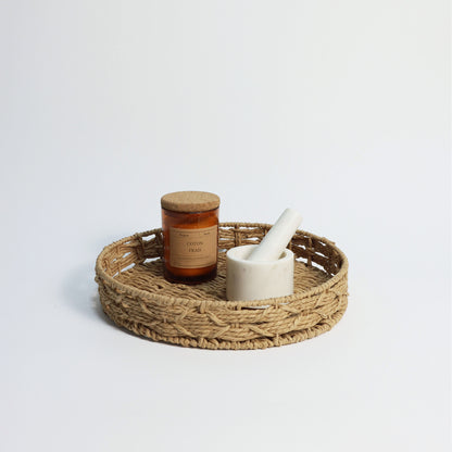 Round Wicker Tray
