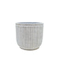 Raine Stripe Embossed Cement Pot - Large