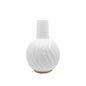 Apollo White Wave Textured Vase - Medium