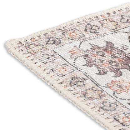 Aura Washable Spill Proof Charcoal Beige Multi Rug