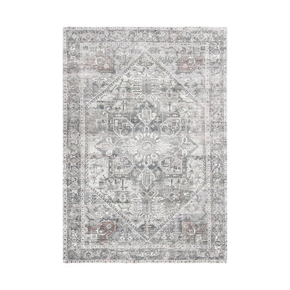 Aura Washable Spill Proof Grey Area Rug