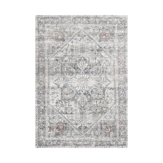Aura Washable Spill Proof Grey Area Rug