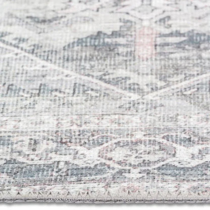 Aura Washable Spill Proof Grey Area Rug