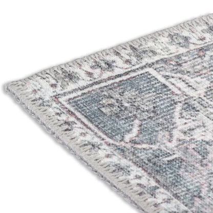 Aura Washable Spill Proof Grey Area Rug
