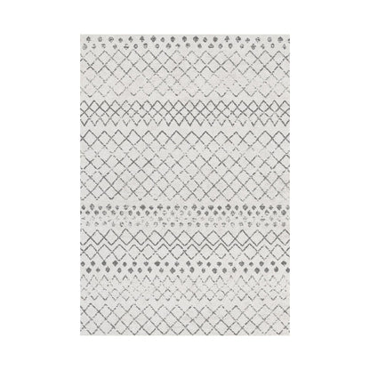 Aura Washable Spill Proof Grey White Area Rug