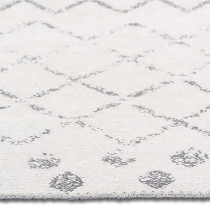 Aura Washable Spill Proof Grey White Area Rug