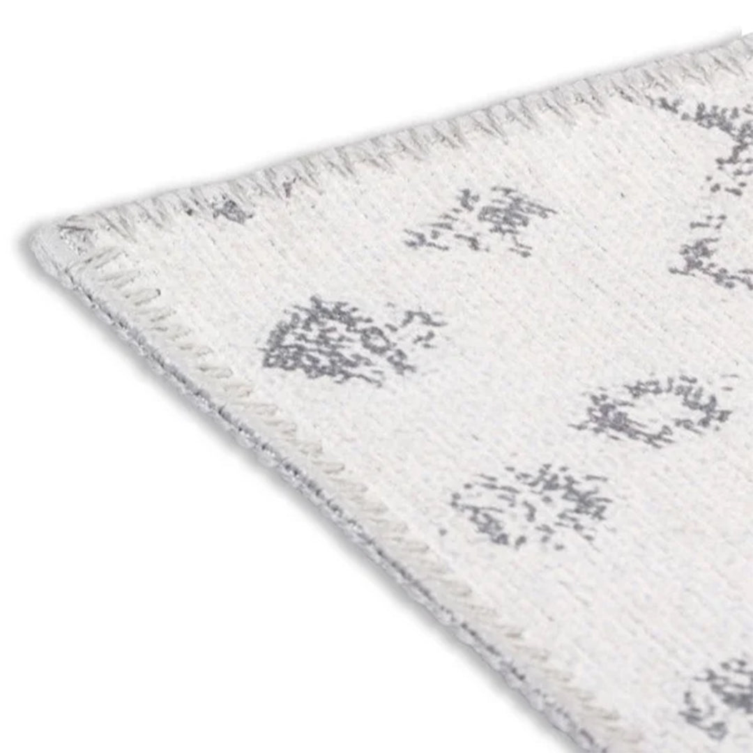 Aura Washable Spill Proof Grey White Area Rug