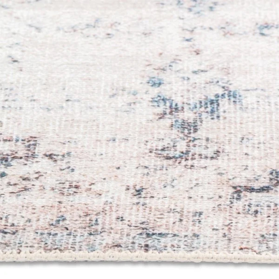 Aura Washable Spill Proof Beige Multi Rug