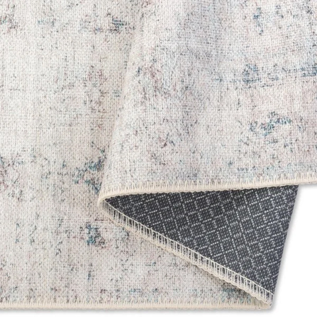 Aura Washable Spill Proof Beige Multi Rug
